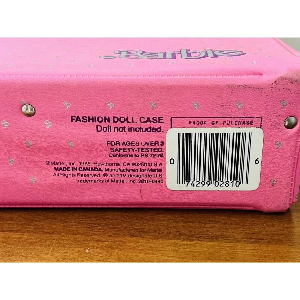 Barbie Fashion Doll Closet Carrying Case‎ Pink Vintage 80's 1985 Mattel